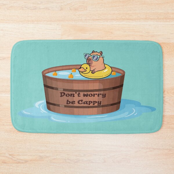 Item preview, Don’t Worry Be Cappy – Cute Capybara Relaxing Cartoon designed and sold by Naya Fankar .