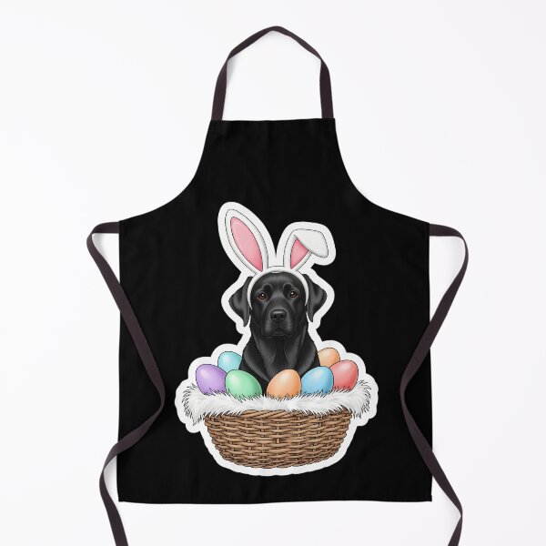 Item preview, Black Lab Easter Bunny Dog in Basket Funny Labrador Easter designed and sold by OlakunleOloroz.