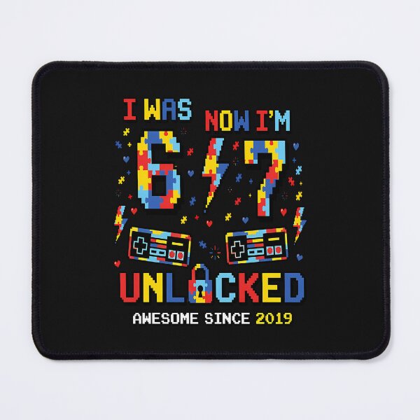 Item preview, I Was 6 Now I'M 7 Autism Awareness Gamer 7Th Birthday Boys  designed and sold by Happycapyco.