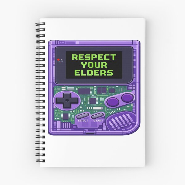 Item preview, Ilustración pixel art de estética tecnológica de los 90 "Respeta a tus mayores" designed and sold by craftedd.