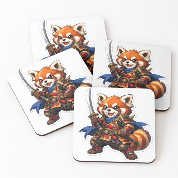 Item preview, Red Panda Samurai Warrior Sticker designed and sold by craftedd.