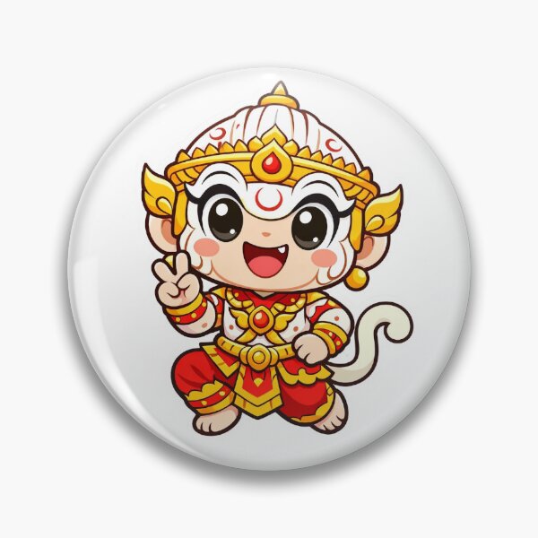Item preview, Chibi Thai Hanuman Monkey God Sticker  designed and sold by craftedd.