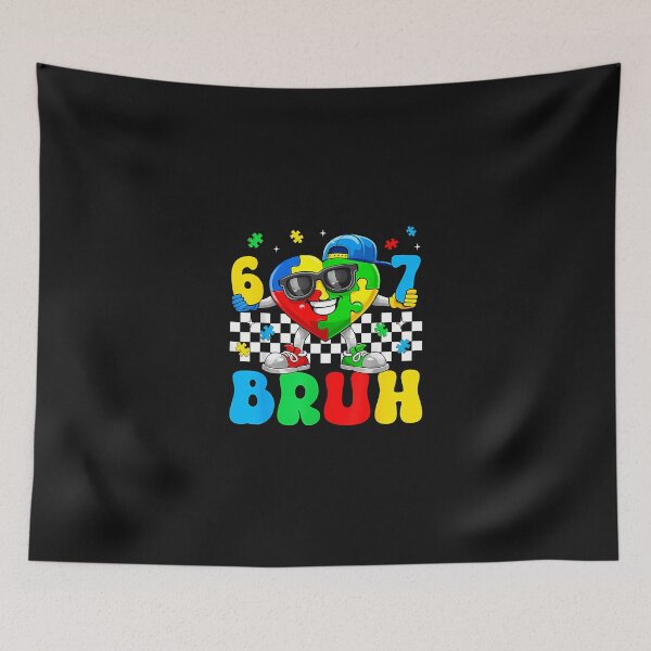 Item preview, Funny Six Seven 67 Bruh 6 7 Puzzle Autism Awareness Kid Boy designed and sold by Happycapyco.