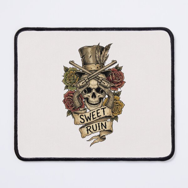 Item preview, Old School Tattoo Rose & Guns "Sweet Ruin" Apparel designed and sold by benjyjump.