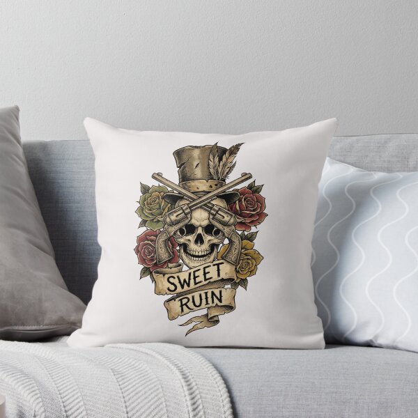 Item preview, Old School Tattoo Rose & Guns "Sweet Ruin" Apparel designed and sold by benjyjump.