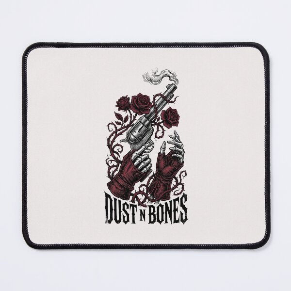 Item preview, Gothic Roses & Smoking Gun "Dust N Bones" Etching Graphic designed and sold by benjyjump.