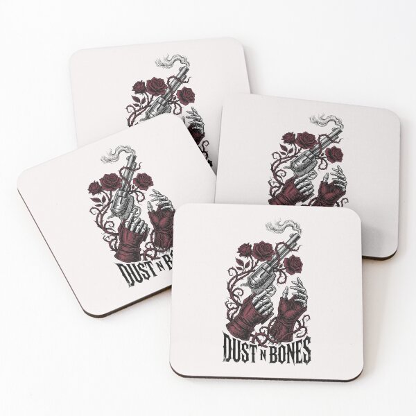 Item preview, Gothic Roses & Smoking Gun "Dust N Bones" Etching Graphic designed and sold by benjyjump.