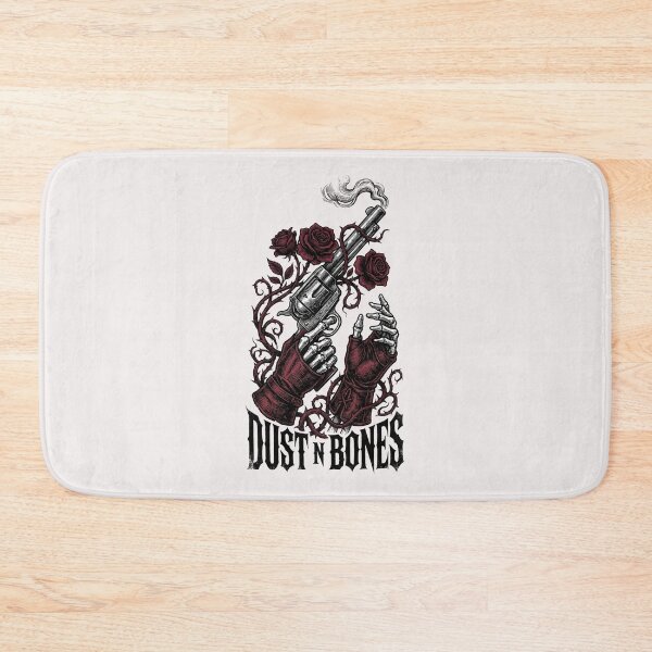 Item preview, Gothic Roses & Smoking Gun "Dust N Bones" Etching Graphic designed and sold by benjyjump.