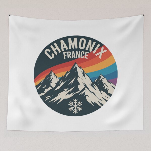 Item preview, Chamonix France Vintage Mountain Badge designed and sold by Digital Art Works  Hub.