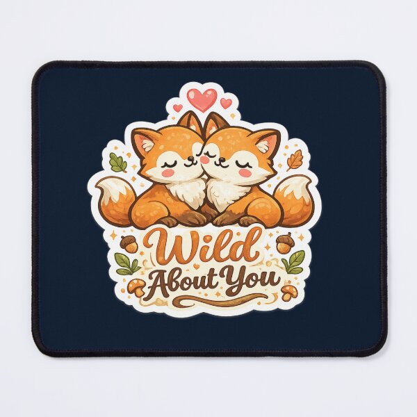 Item preview, Wild About You – Cute Fox Couple Sticker designed and sold by Trigart-art.