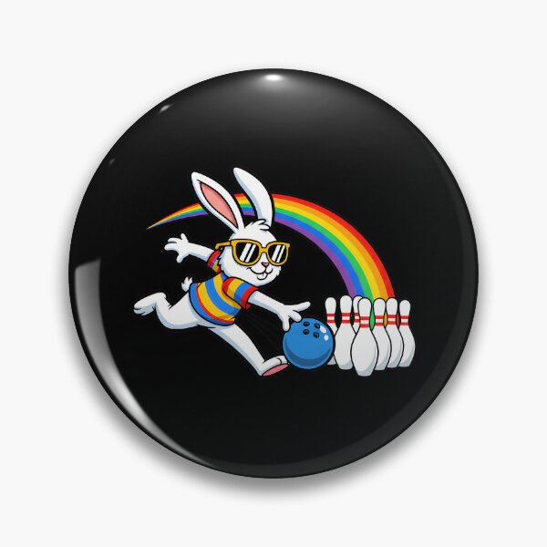 Item preview, Bunny Playing Bowling Ball & Pins Egg Hunting Easter Holiday designed and sold by OlakunleOloroz.