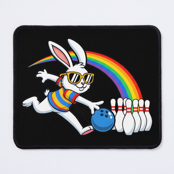 Item preview, Bunny Playing Bowling Ball & Pins Egg Hunting Easter Holiday designed and sold by OlakunleOloroz.