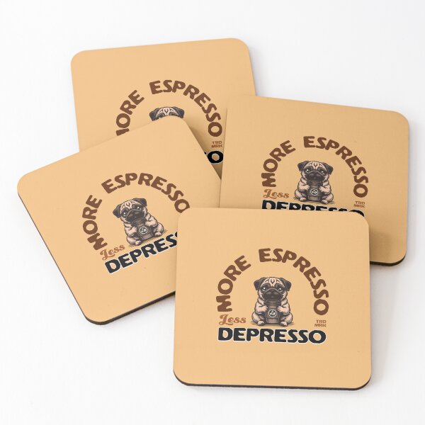 Item preview, More Espresso Pug designed and sold by Teacuppupdesign.