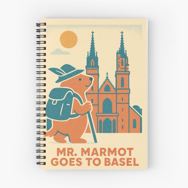 Item preview, Mr. Marmot Goes To Basel - Münster Platz designed and sold by With Love From Basel.