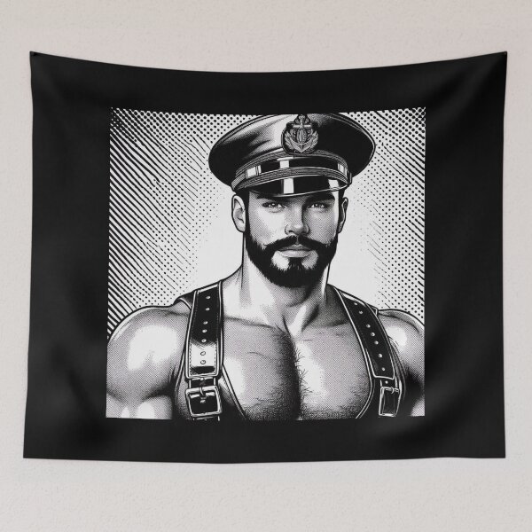 Item preview, Gay Gods - Captain Berlin Leather Bar Pride Graphic Design designed and sold by ItsAKinkThing.