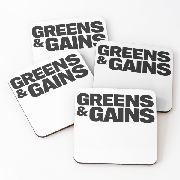 Item preview, Greens & Gains Vegan Fitness Design Plant Based Gym Lifestyle designed and sold by GreenStrength Studio.