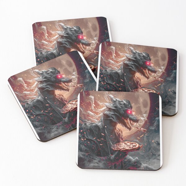 Item preview, Infernal Pizza Dragon – Dark Fantasy Surreal Beast Art designed and sold by Grafititee.