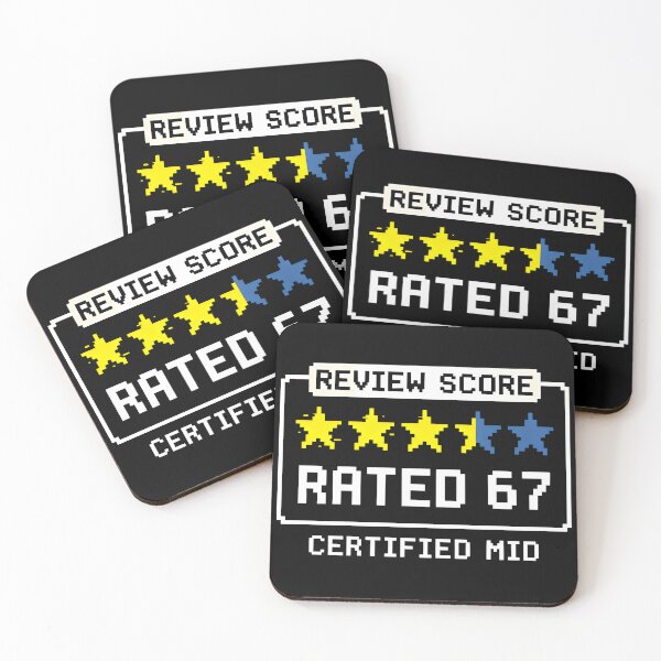 Item preview, Rated 67 Out of 100 Mid Review - Ironic Self Deprecating Humor Gift designed and sold by Luminari Creations.