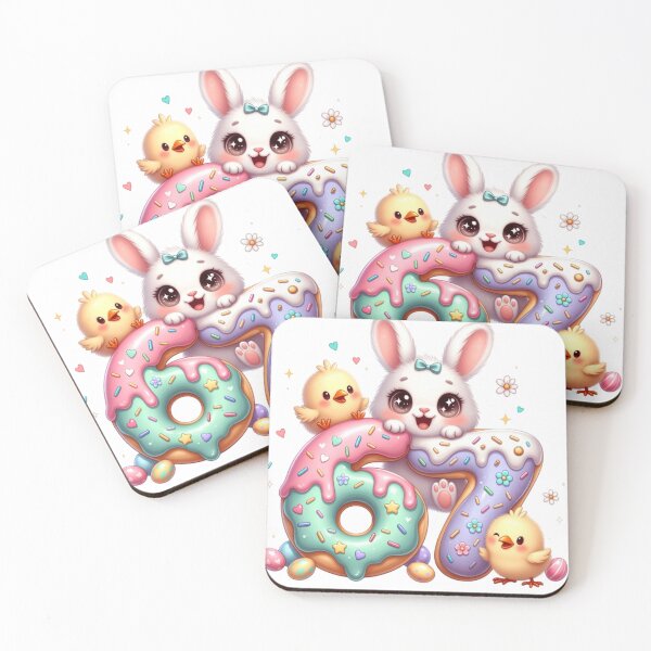 Item preview, Cute Kawaii Easter 67 Bunny Design designed and sold by PixelVibe782.