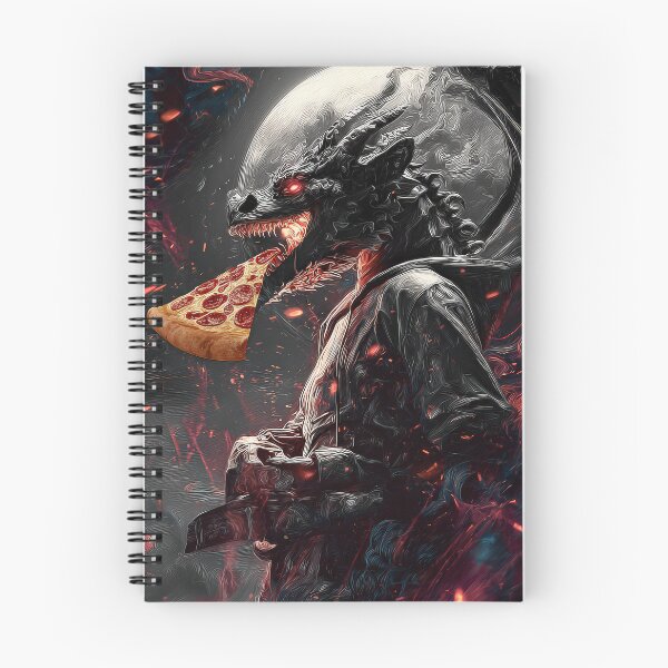 Item preview, Infernal Pizza Dragon – Dark Fantasy Surreal Beast Art designed and sold by Grafititee.