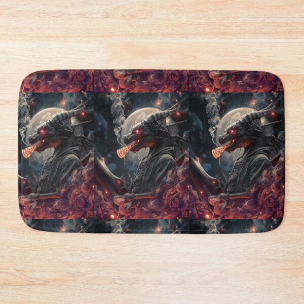 Item preview, Infernal Pizza Dragon – Dark Fantasy Surreal Beast Art designed and sold by Grafititee.