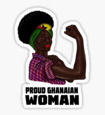 Proud Strong Ghanaian Woman Ghana Flag Sticker