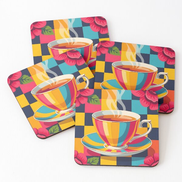 Item preview, A bold Pop Art interpretation of a steamy tea cup and roses. designed and sold by Ponted.
