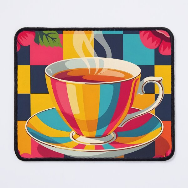 Item preview, A bold Pop Art interpretation of a steamy tea cup and roses. designed and sold by Ponted.