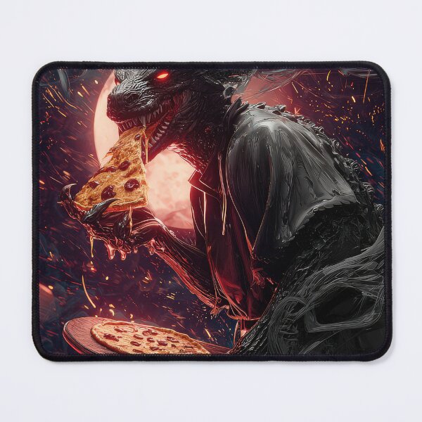 Item preview, Infernal Pizza Dragon – Dark Fantasy Surreal Beast Art designed and sold by Grafititee.