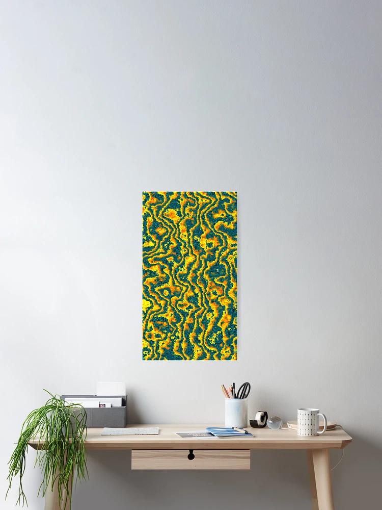Thumbnail 2 of 3, Poster, Fiery Lava Topographic Abstract Pattern designed and sold by ScreenPin.