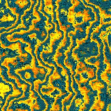 Artwork thumbnail, Fiery Lava Topographic Abstract Pattern by ScreenPin