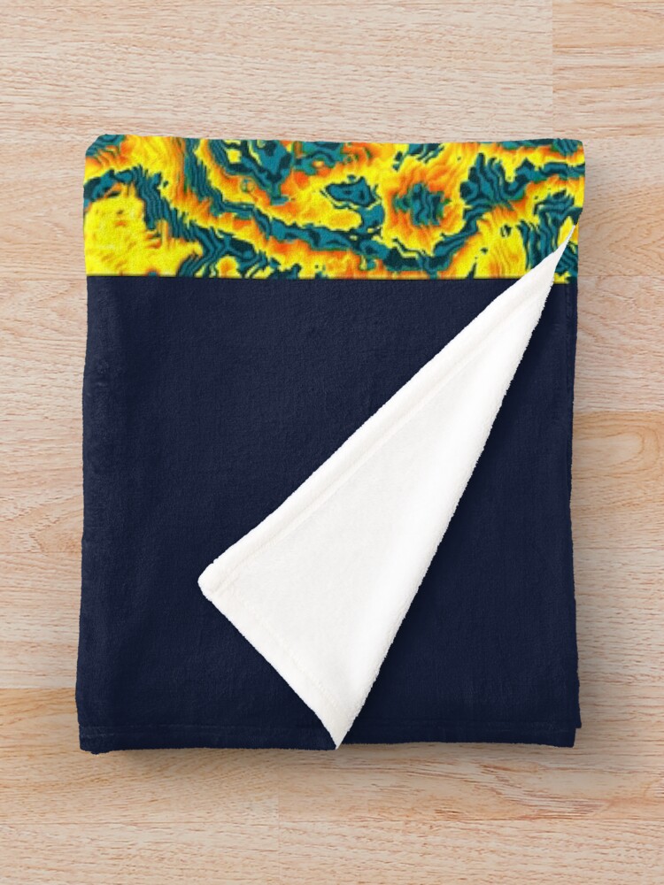 Thumbnail 3 of 6, Throw Blanket, Fiery Lava Topographic Abstract Pattern designed and sold by ScreenPin.