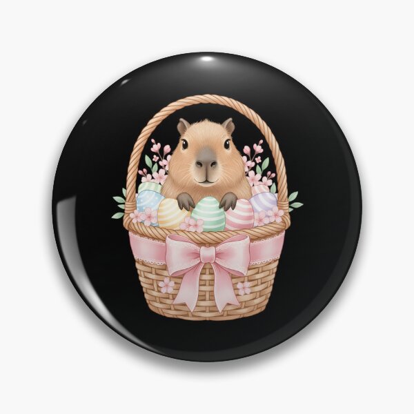 Item preview, Cute Easter Capybara Watercolor Capybara Pastel Eggs  designed and sold by OlakunleOloroz.