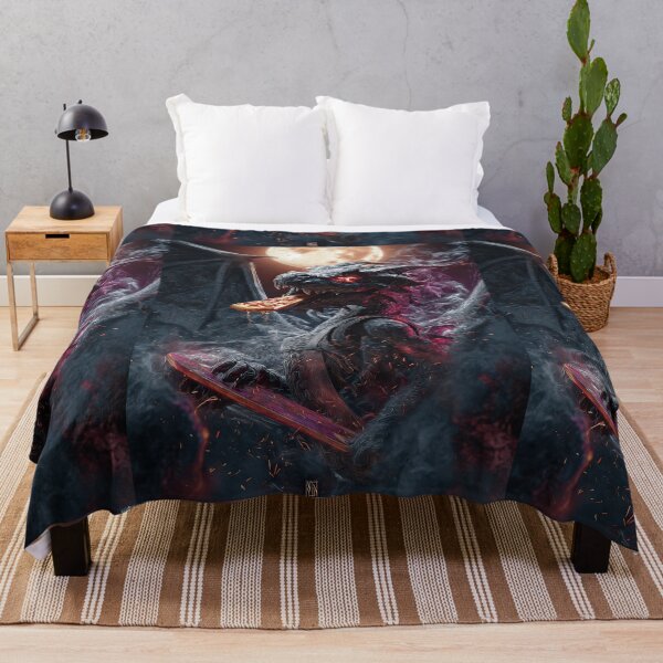 Item preview, Infernal Pizza Dragon – Dark Fantasy Surreal Beast Art designed and sold by Grafititee.