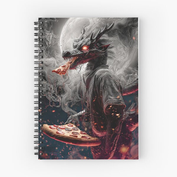 Item preview, Infernal Pizza Dragon – Dark Fantasy Surreal Beast Art designed and sold by Grafititee.