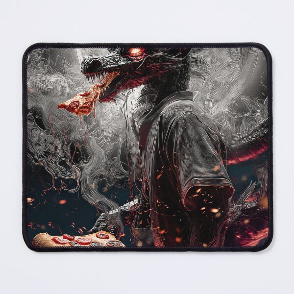 Item preview, Infernal Pizza Dragon – Dark Fantasy Surreal Beast Art designed and sold by Grafititee.