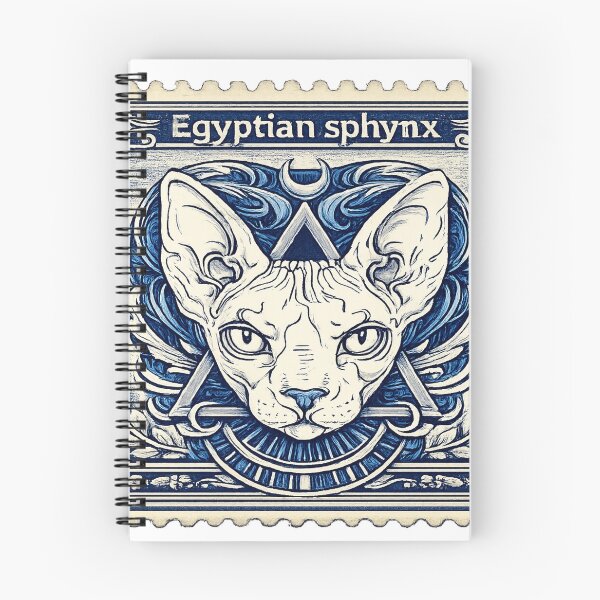 Item preview, Vintage 1957 Sphinx Cat – Ancient Egyptian Postage Stamp Art designed and sold by GulfSignature.
