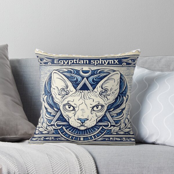 Item preview, Vintage 1957 Sphinx Cat – Ancient Egyptian Postage Stamp Art designed and sold by GulfSignature.