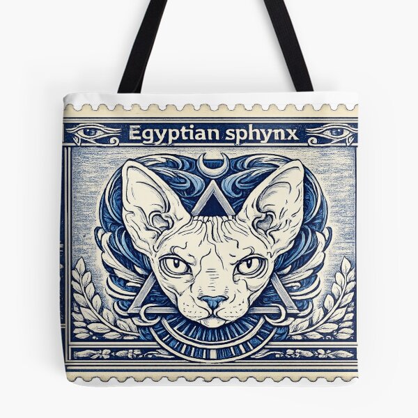 Item preview, Vintage 1957 Sphinx Cat – Ancient Egyptian Postage Stamp Art designed and sold by GulfSignature.