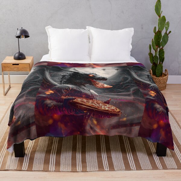 Item preview, Infernal Pizza Dragon – Dark Fantasy Surreal Beast Art designed and sold by Grafititee.