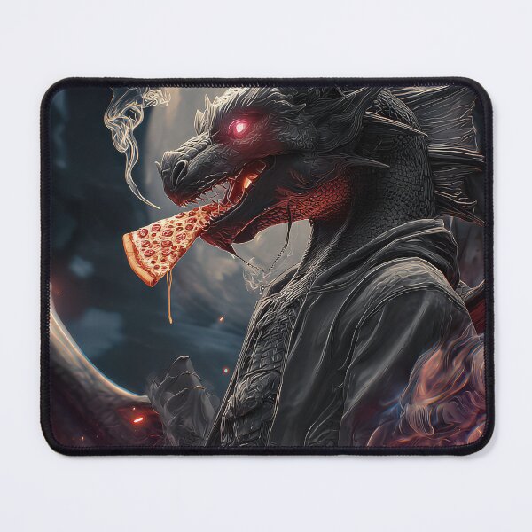 Item preview, Infernal Pizza Dragon – Dark Fantasy Surreal Beast Art designed and sold by Grafititee.