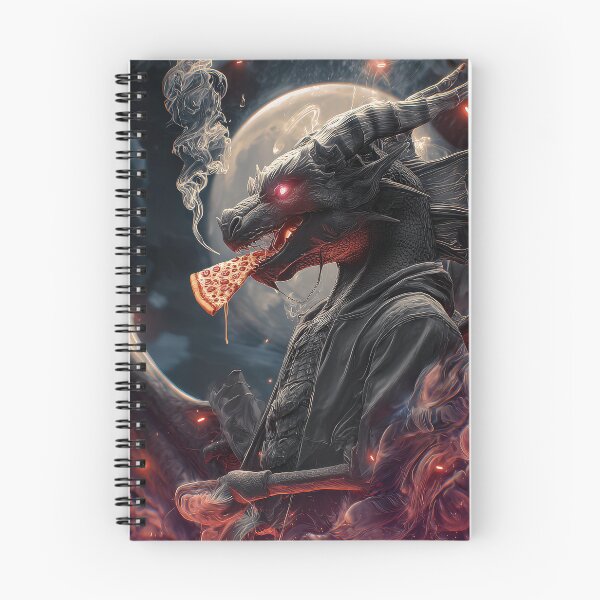 Item preview, Infernal Pizza Dragon – Dark Fantasy Surreal Beast Art designed and sold by Grafititee.