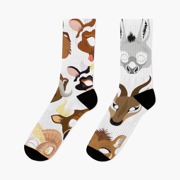 Artikelvorschau, Set mit Tiergesichtsmasken – Niedliche Illustrationen von Bauernhof- und Wildtieren entworfen und verkauft von LYAN-STORE.