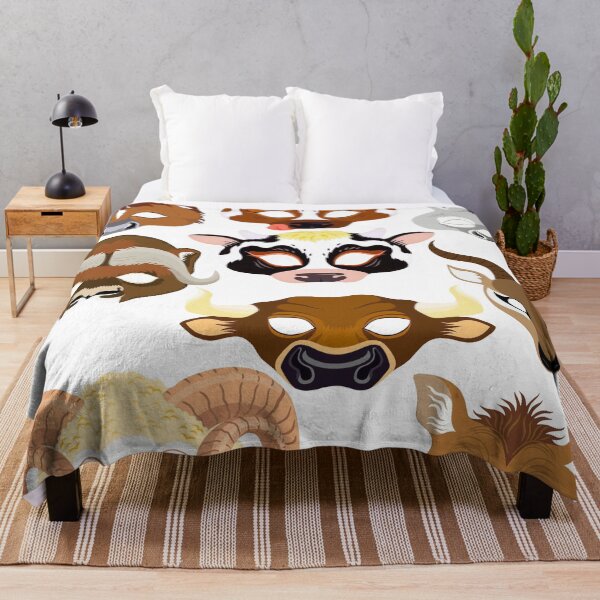 Item preview, Animal Face Masks Set - Cute Farm and Wild Animal Illustrations designed and sold by LYAN-STORE.