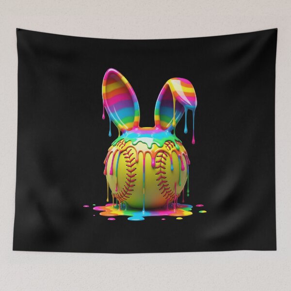 Item preview, Easter Bunny Softball Ice Cream Drip designed and sold by OlakunleOloroz.