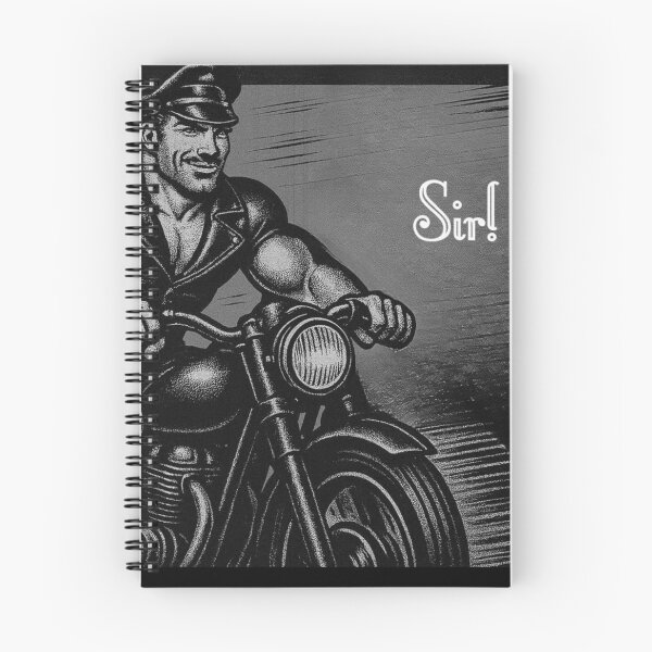 Item preview, Vintage Gay Leather Daddy Biker Happy Birthday Sir Gay Pride Graphic Design designed and sold by ItsAKinkThing.