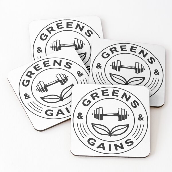 Item preview, Greens & Gains Vegan Fitness Design Plant Based Gym Lifestyle designed and sold by GreenStrength Studio.
