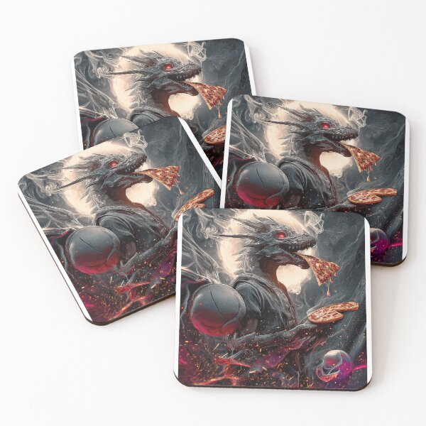 Item preview, Infernal Pizza Dragon – Dark Fantasy Surreal Beast Art designed and sold by Grafititee.