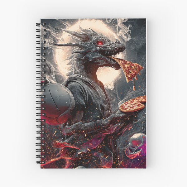 Item preview, Infernal Pizza Dragon – Dark Fantasy Surreal Beast Art designed and sold by Grafititee.