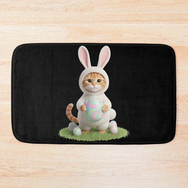 Item preview, Easter Orange Cat Bunny Ears Funny designed and sold by OlakunleOloroz.